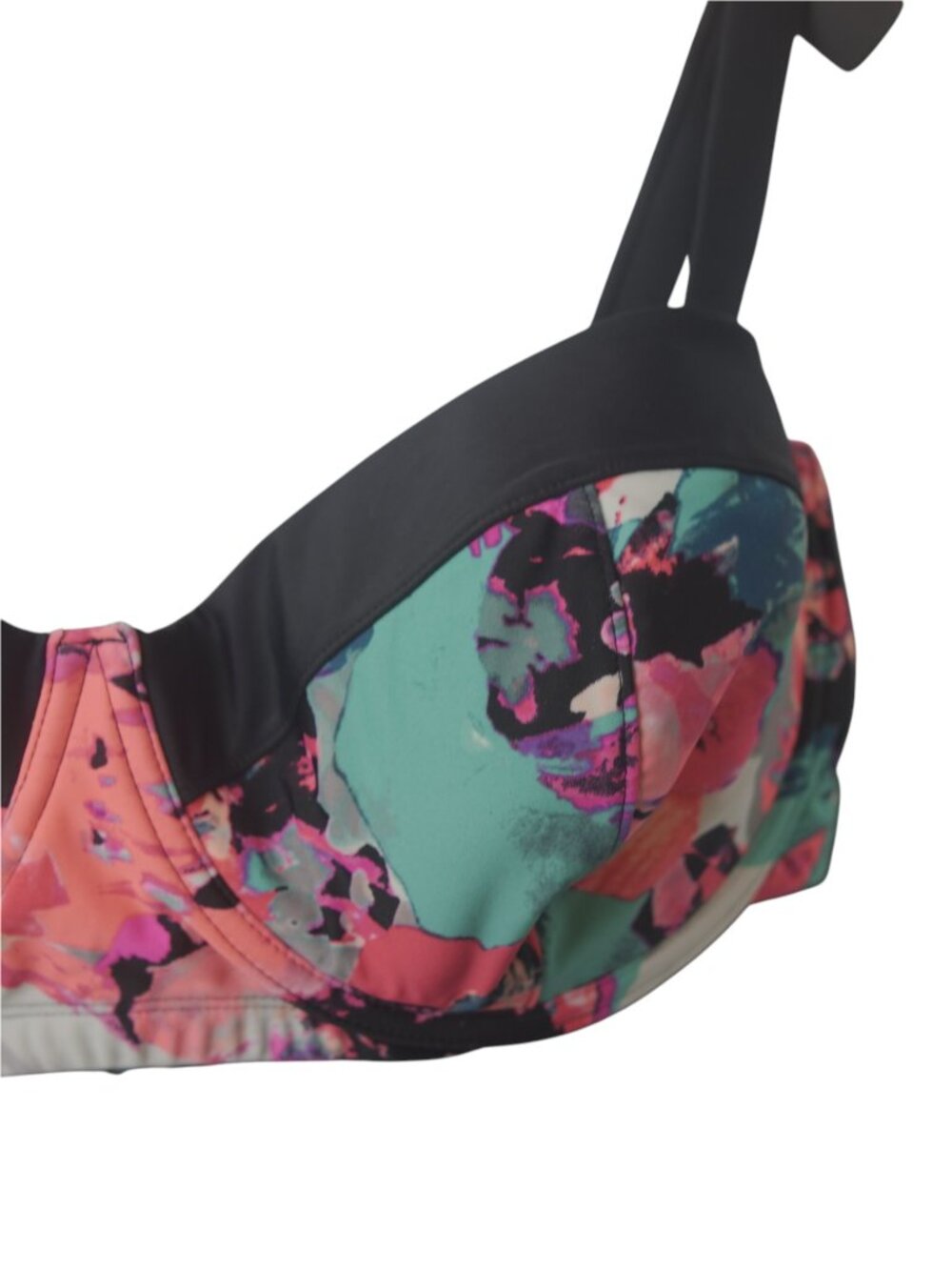 Ava & Viv Floral Bikini Top 24W Plus Size Adjustable Swim Colorful Eclectic Chic - Picture 7 of 12